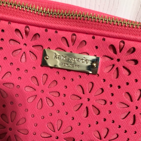 Kate Spade Pink Floral Cutout Crossbody Bag - Picture 8 of 8